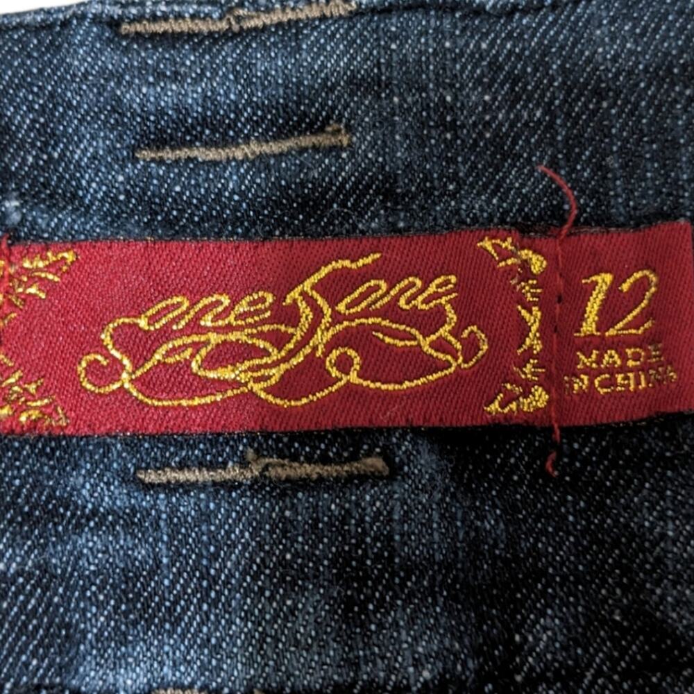 one sore dark wash super soft denim shorts - Picture 3 of 4